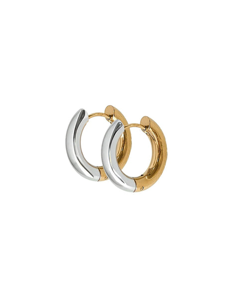 Scarlett 12mm Two-Tone Hoop Earrings
