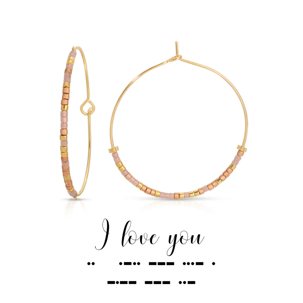 I Love You | Morse Code Earrings