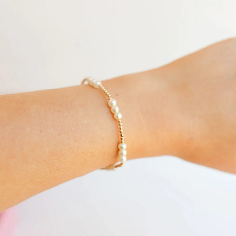 ILY Pearl Gold Filled Bead Bracelet