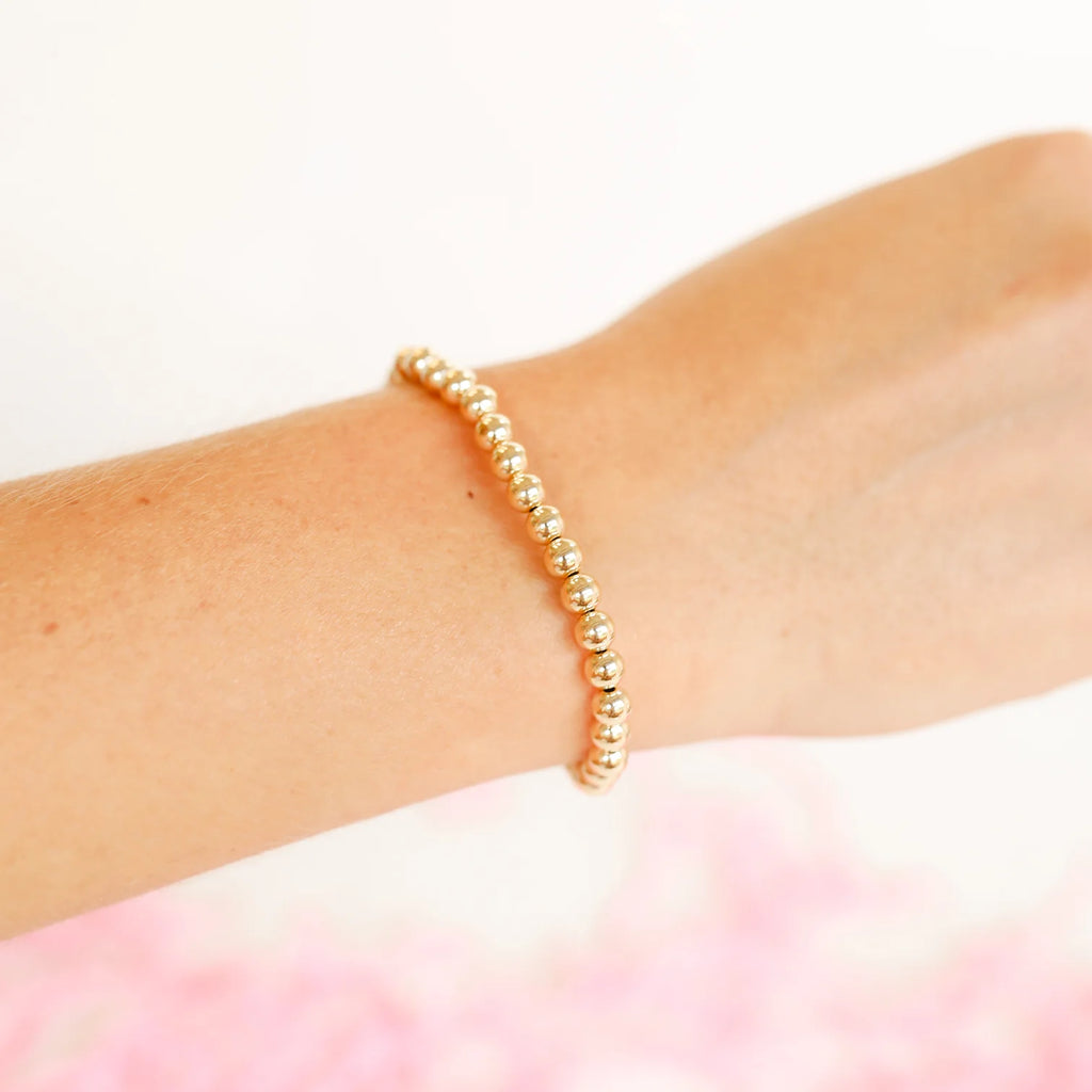 Classic 5mm Gold Filled Bead Bracelet