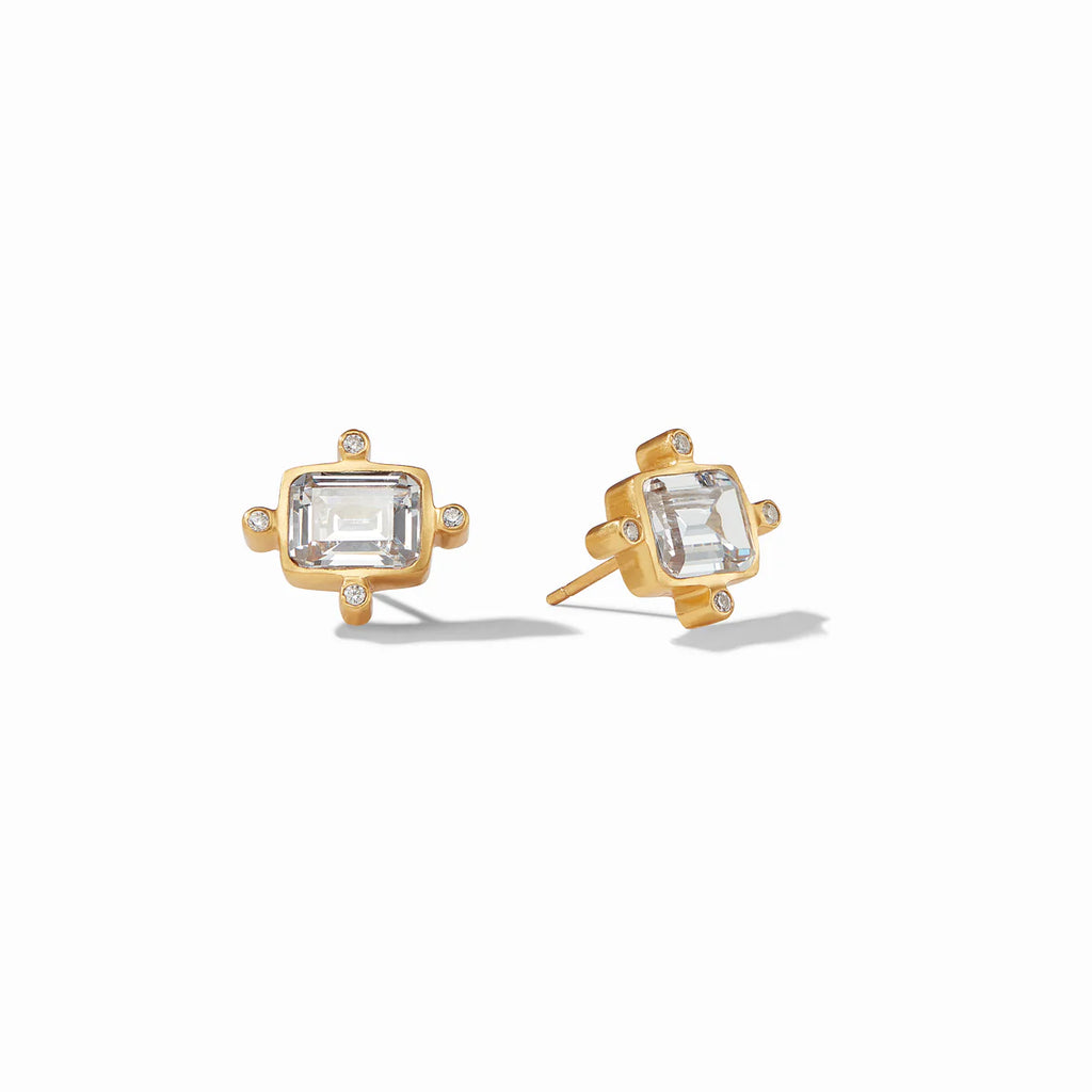 Clara Stud Earrings in Clear Crystal