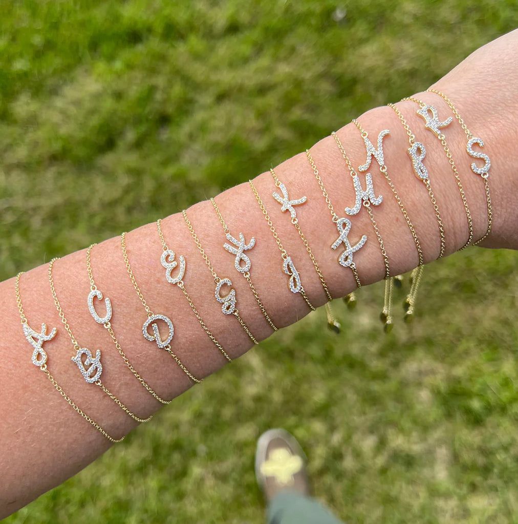 Shine Bright Asymmetrical Initial Bracelet - FINAL SALE