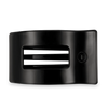 Jet Black Flat Rectangle Hair Clip