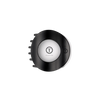 Jet Black Flat Circle Hair Clip