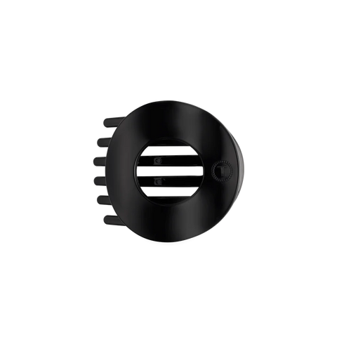 Jet Black Flat Circle Hair Clip