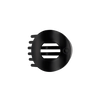 Jet Black Flat Circle Hair Clip