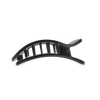 Jet Black Flat Rectangle Hair Clip