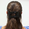 Jet Black Flat Rectangle Hair Clip