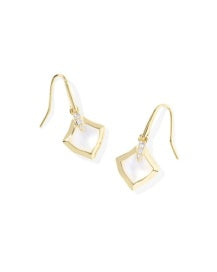Joelle Small Drop Earring Gold in Ivory Mother of Peal