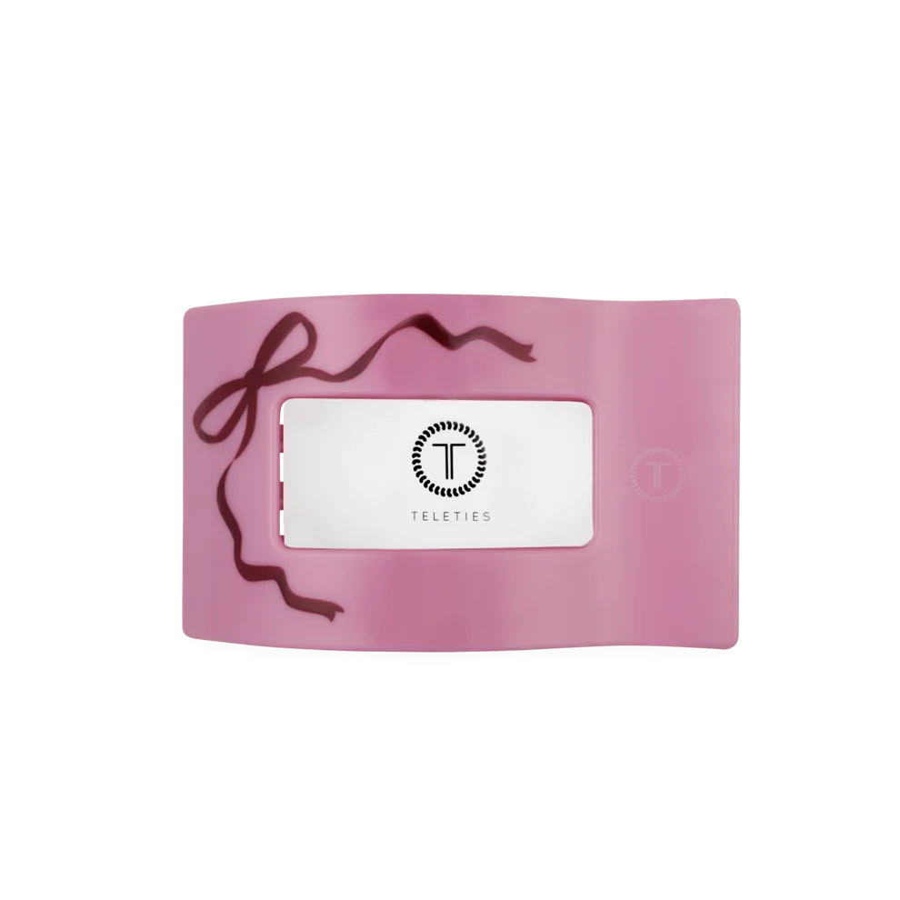 Just Add a Bow Flat Rectangle Hair Clip