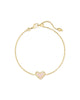 Ari Heart Delicate Bracelet Gold in Iridescent Drusy