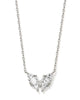 Blair Butterfly Small Pendant Necklace in White Crystal