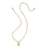 Bubble Letter Pendant Gold Necklace