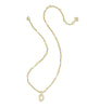 Bubble Letter Pendant Gold Necklace