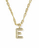 Bubble Letter Pendant Gold Necklace