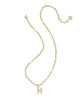 Bubble Letter Pendant Gold Necklace