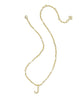 Bubble Letter Pendant Gold Necklace