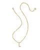 Bubble Letter Pendant Gold Necklace