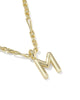 Bubble Letter Pendant Gold Necklace