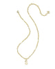 Bubble Letter Pendant Gold Necklace