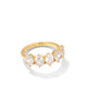 Cailin Crystal Band Ring Gold in White CZ