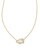 Cheer Short Pendant Necklace in White Mother of Pearl