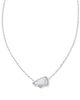 Cheer Short Pendant Necklace in White Mother of Pearl