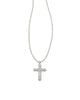 Cross Pendant Necklace in White Crystal