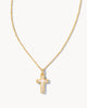 Cross Pendant Necklace White Opal
