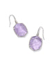 Daphne Frame Drop Rhodium in Purple Amethyst