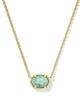 Daphne Gold Frame Pendant Necklace