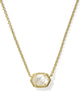 Daphne Gold Frame Pendant Necklace