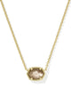 Daphne Gold Frame Pendant Necklace