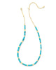 Deliah Gold Strand Necklace in Variegated Turquoise