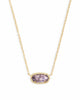 Elisa Gold Pendant Necklace in Purple Amethyst