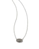 Grayson Silver Short Pendant Necklace in Platinum Drusy