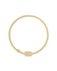 Grayson Gold Stretch Bracelet in Rose Quartz