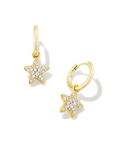 Jae Star Pave Huggie Earrings