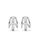 Jane Huggie White Enamel Silver Earrings