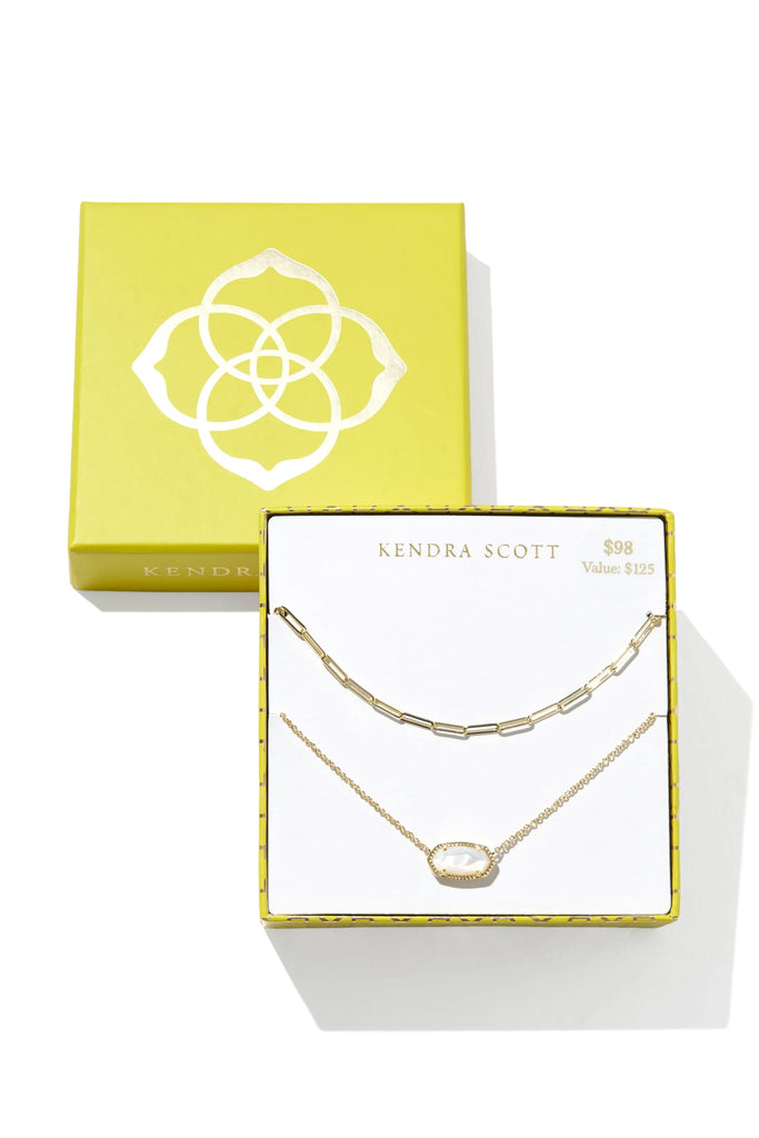 Elisa & Courtney Necklace Gift Set in Ivory Mother of Pearl