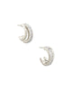 Livy Huggie Earring in White Crystal