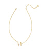 Pearl Gold Letter Short Pendant Necklace in White Pearl
