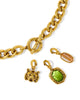 Raina Vintage Gold Charm Necklace