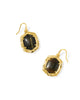 Tiger Striped Daphne Gold Drop Earrings