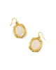 Tiger Striped Daphne Gold Drop Earrings