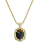 Tiger Striped Daphne Gold Small Long Pendant Necklace