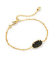 Tiger Striped Elaina Gold Delicate Chain Bracelet