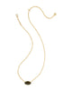 Tiger Striped Elisa Gold Short Pendant Necklace