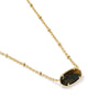 Tiger Striped Elisa Gold Short Pendant Necklace