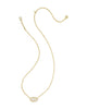 Tiger Striped Elisa Gold Short Pendant Necklace